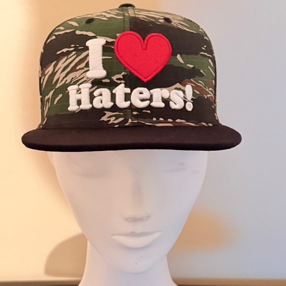 DGK I Love Haters Green Black Camo Snapback Hat MOTIVATION One Size - Picture 2 of 11
